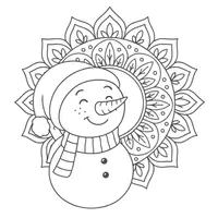 Vorschau - Mal- und Bastelvorlagen - Mandala Schneemann - Deckblatt