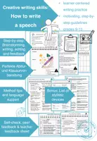 Vorschau - Arbeitsblätter - Creative writing skills: How to write a speech - Deckblatt