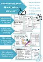 Vorschau - Arbeitsblätter - Creative writing skills: How to write a diary entry - Deckblatt