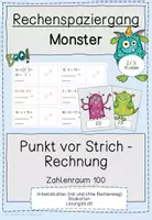 Vorschau - Arbeitsblätter - Rechenspaziergang Punkt vor Strich - Deckblatt