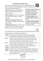 Vorschau - Arbeitsblätter - How to analyze a newspaper article - Seite 1