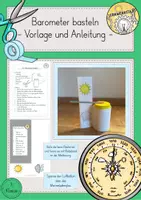 Vorschau - Mal- und Bastelvorlagen - Wetter Barometer basteln - Deckblatt