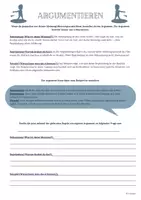 Vorschau - Arbeitsblätter - Argumentieren Erklärung und Übung - Deckblatt