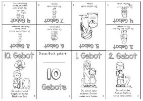 Vorschau - Mal- und Bastelvorlagen - Die 10 Gebote Hosentaschenbuch - Seite 2
