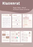 Vorschau - Merkblätter - Klassenrat Materialpaket – Regeln, Rollen, Ablauf, Protokoll, Poster & Karten - Deckblatt
