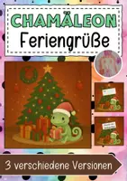 Vorschau - Anderer Materialtyp - Chamäleonklasse Feriengrüße Weihnachten - Deckblatt