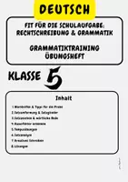 Vorschau - Stationenlernen - Fit für die Schulaufgabe: Rechtschreibung & Grammatik Klasse 5 - Deckblatt