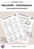 Vorschau - Spiele - Strukturlegetechnik Kohlenhydrate - Deckblatt
