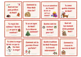 Vorschau - Aufgabenkarten - Sprechkarten Französisch Weihnachten: Noël - Seite 1