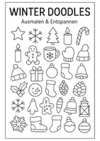 Vorschau - Mal- und Bastelvorlagen - Winter Doodles - Deckblatt