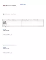 Vorschau - Arbeitsblätter - Rückmeldung zu Wochenzielen - Deckblatt