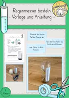 Vorschau - Mal- und Bastelvorlagen - Regenmesser basteln Wetter - Deckblatt