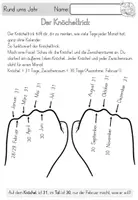 Vorschau - Arbeitsblätter - Rund ums Jahr - Knöcheltrick Monate - Seite 1