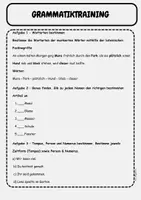 Vorschau - Arbeitsblätter - Fit für die Schulaufgabe: Satzglieder, Haupt- und Nebensätze, Wortarten, Pronomen, Nomen, Genus, Tempus Klasse 5 - Seite 2
