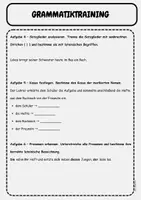 Vorschau - Arbeitsblätter - Fit für die Schulaufgabe: Satzglieder, Haupt- und Nebensätze, Wortarten, Pronomen, Nomen, Genus, Tempus Klasse 5 - Seite 3