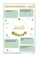 Vorschau - Arbeitsblätter - Jahresrückblick 2025 zu Neujahr: Schüler*innen-Edition - Seite 1