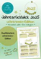 Vorschau - Arbeitsblätter - Jahresrückblick 2025 zu Neujahr: LehrerInnen-Edition - Deckblatt