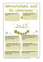 Vorschau - Arbeitsblätter - Jahresrückblick 2025 zu Neujahr: LehrerInnen-Edition - Seite 1