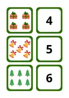 Voorbeeld - Kerst Getal Memory – Cijfers & Hoeveelheden - Pagina 3