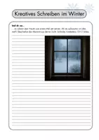 Vorschau - Arbeitsblätter - Kreatives Schreiben im Winter – Deutsch Vertretung | Sek. I - Seite 1