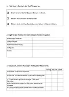 Vorschau - Arbeitsblätter - Sachtext - Die fleißige Biene - Seite 1