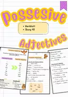 Vorschau - Arbeitsblätter - POSSESIVE ADJECTIVES - Merkblatt + Übung - 4./5. Klasse - Deckblatt