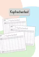 Vorschau - Arbeitsblätter - Kopfrechentest - Deckblatt