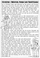 Vorschau - Arbeitsblätter - Leseverständnis: Silvester (Klasse 3/4) - Seite 1