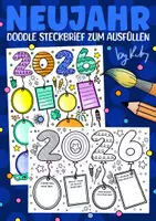 Vorschau - Mal- und Bastelvorlagen - Neujahrswünsche für 2026 zum Aufschreiben & Ausmalen - Kreatives Schreiben im neuen Jahr - Deckblatt