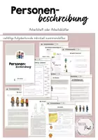 Vorschau - Arbeitsblätter - Personenbeschreibung Arbeitsheft / Arbeitsblätter - Deckblatt