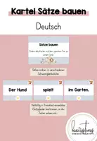 Vorschau - Stationenlernen - Kartei Sätze bauen | 1.-4. Klasse - Deckblatt