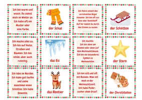 Vorschau - Bildkarten - Weihnachtsspiel Wortschatz auf deutsch - Seite 2