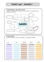 Vorschau - Arbeitsblätter - Wortfeld „sagen“ – Deutsch | Wortschatz & Spracharbeit | Klasse 5 - Seite 1