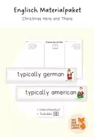 Vorschau - Arbeitsblätter - Materialpaket Christmas here and there - Deckblatt