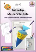 Vorschau - Arbeitsblätter - Bastelvorlage - Meine Schultüte - Deckblatt