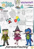 Vorschau - Arbeitsblätter - Karneval, Fasching & Fastnacht | Klasse 1-4 | Deutsch & Mathematik Grundschule - Deckblatt