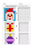 Vorschau - Arbeitsblätter - Pixelkunst Weihnachten - Geometrie, Kunst, Wahrnehmung - Seite 2