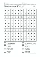 Vorschau - Arbeitsblätter - Suchsel Weihnachten, Winter, Wortsuche, differenziert - Seite 2