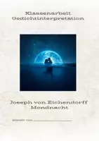 Vorschau - Test - LEK Mondnacht Eichendorff Gedichtinterpretation - Deckblatt