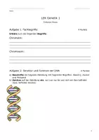 Vorschau - Test - LEK Genetik einfaches und gehobenes Niveau - Deckblatt