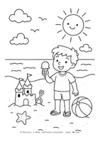 Vorschau - Arbeitsblätter - SOMMER - 10 Ausmalbilder – Kreative Sommermaterial für die Grundschule & Kita qlixu enrico blank - Seite 3