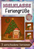 Vorschau - Anderer Materialtyp - Igelklasse Feriengrüße Weihnachten - Deckblatt