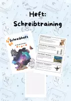Vorschau - Arbeitsblätter - Deutsch: Schreibheft für das kontinuierliche Schreiben - Deckblatt