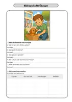 Vorschau - Arbeitsblätter - Bildergeschichte Schritt für Schritt – Übungen | Deutsch | Klasse 5 - Seite 1