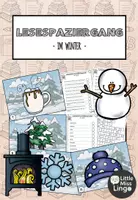 Vorschau - Arbeitsblätter - Lesespaziergang Klasse 1 + 2 – Winter (Lesetraining) - Deckblatt