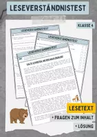 Vorschau - Unterrichtsreihen - Leseverständnistest (Kl. 4) - Kälte-Experten: Wie der Wald überlebt - Deckblatt