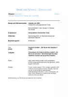Vorschau - Klassenarbeiten - Klausur F. Schiller Die Worte des Glaubens Weimarer Klassik - Deckblatt