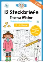 Vorschau - Arbeitsblätter - 12 Steckbriefe: Der Winter - Deckblatt