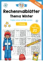 Vorschau - Arbeitsblätter - 8 Rechenmalblätter zum Winter (Zahlenraum 20) - Deckblatt