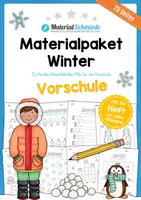 Vorschau - Arbeitsblätter - Materialpaket Winter: Vorschule (20 Arbeitsblätter) - Deckblatt